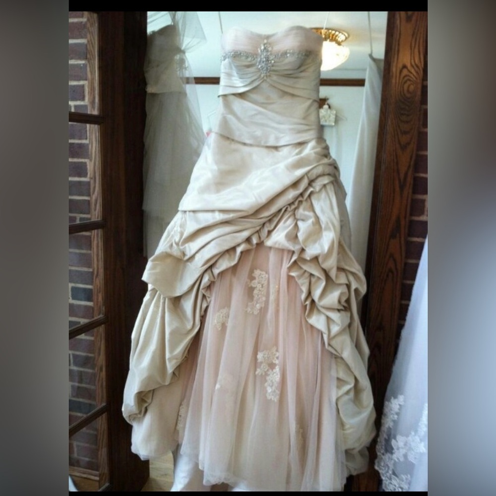 Handmade wedding dress. Corset back